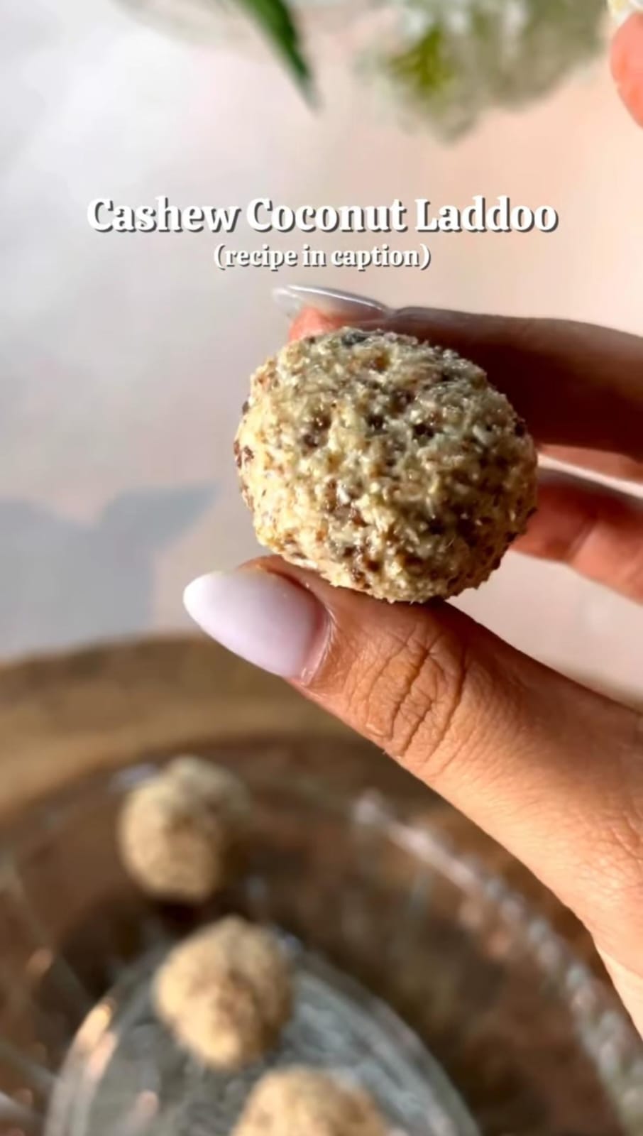 Cashew Coconut Laddoo